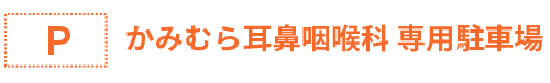 かみむら耳鼻咽喉科 駐車場